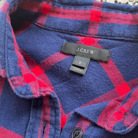 J. CREW 100% COTTON FLANNEL BUTTON DOWN - Picture 2 of 3